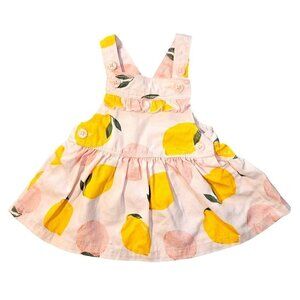 Just One You Carters Dress Sz 3 M Months Baby‎ Overall Dress Lemons Pink Yellow